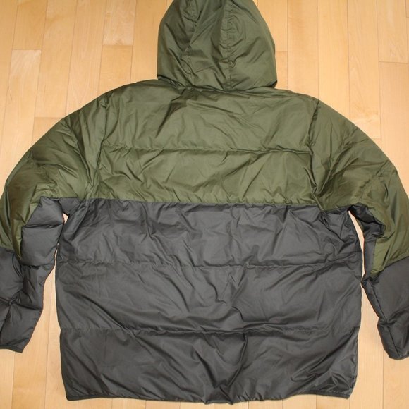 NWT NIKE MEN'S PUFFER DOWN WINTER FULL ZIP JACKET GREEN BLACK - Picture 7 of 7